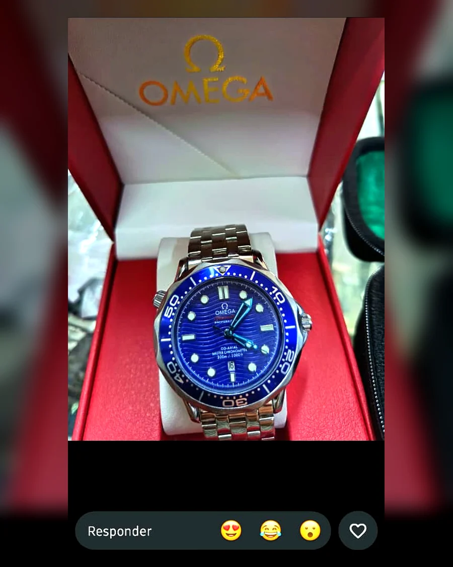Omega azul Seamaster