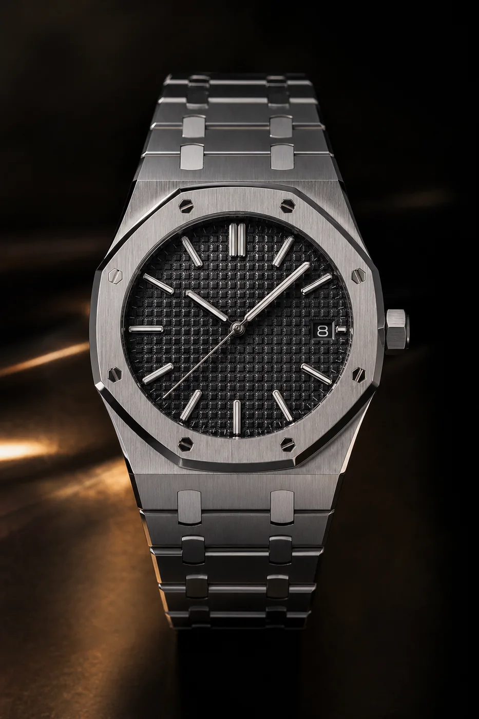 Reloj estilo Audemars Piguet con brazalete de acero