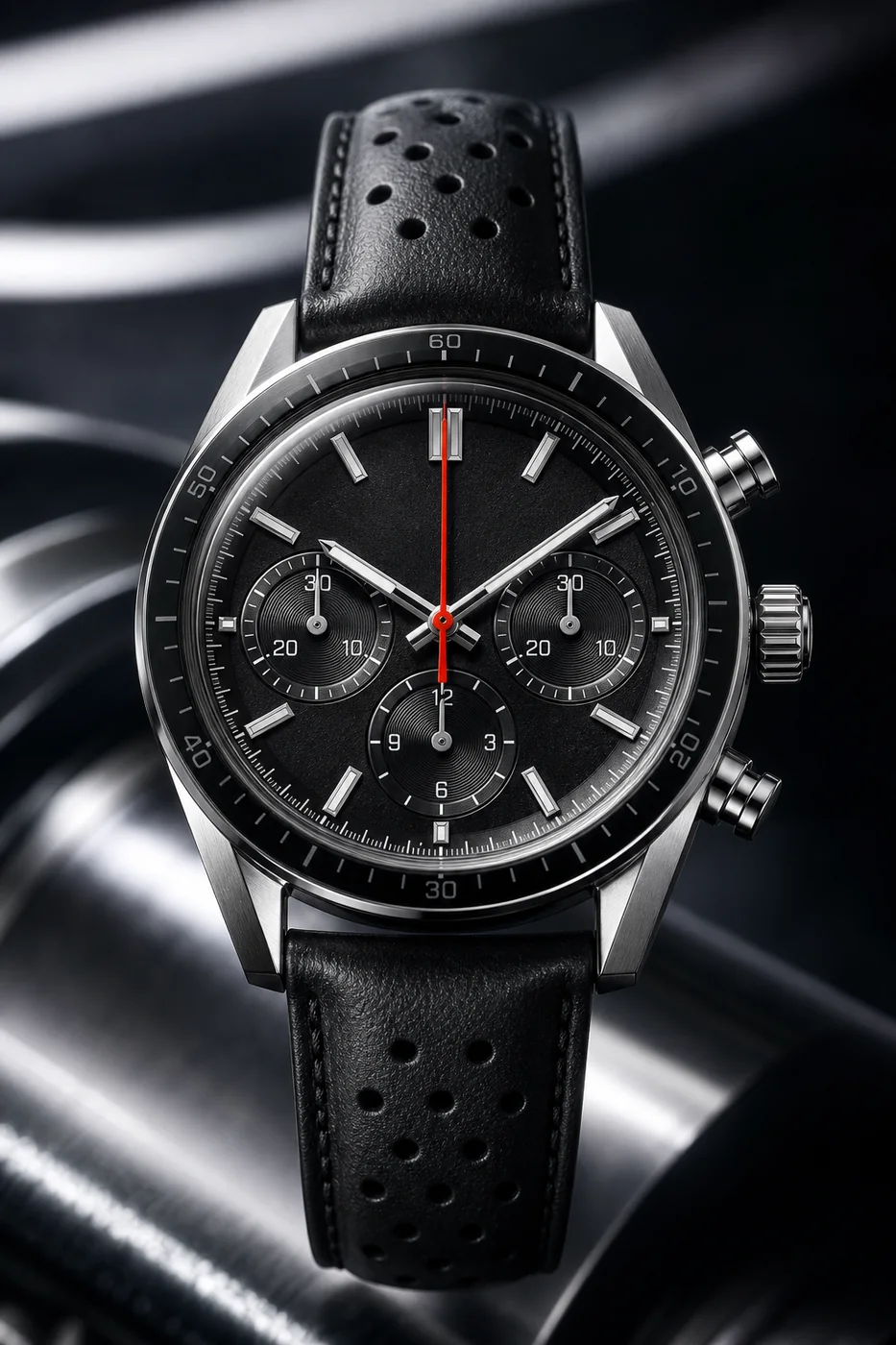 Reloj estilo TAG Heuer cronógrafo negro